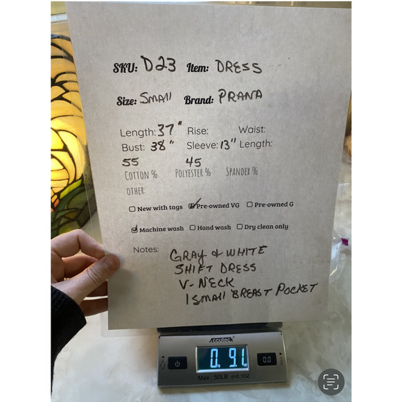 prAna Gray/White Matilda Dress - Picture 4 of 4